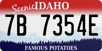 ID license plate 7B7354E