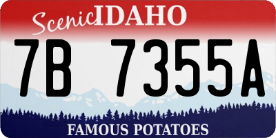 ID license plate 7B7355A
