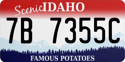 ID license plate 7B7355C