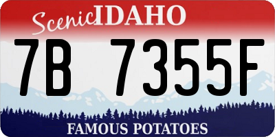 ID license plate 7B7355F