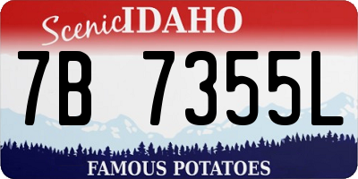 ID license plate 7B7355L