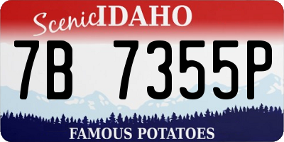 ID license plate 7B7355P