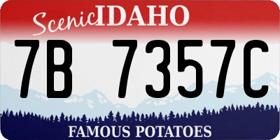ID license plate 7B7357C