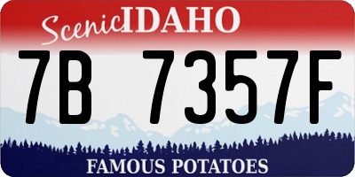 ID license plate 7B7357F
