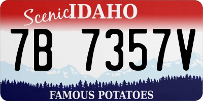 ID license plate 7B7357V