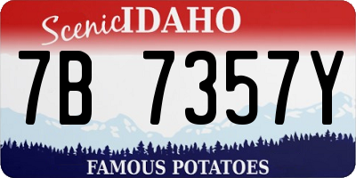 ID license plate 7B7357Y
