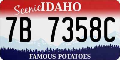 ID license plate 7B7358C