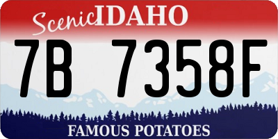 ID license plate 7B7358F