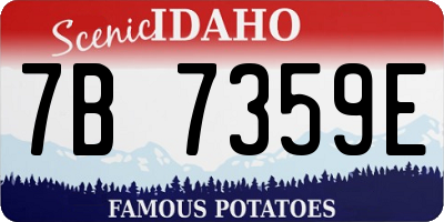 ID license plate 7B7359E