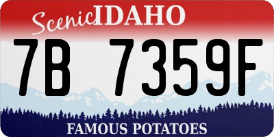 ID license plate 7B7359F