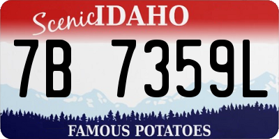 ID license plate 7B7359L