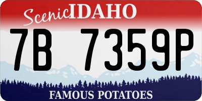 ID license plate 7B7359P