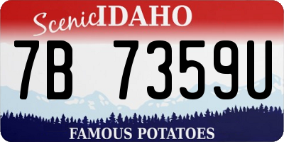 ID license plate 7B7359U