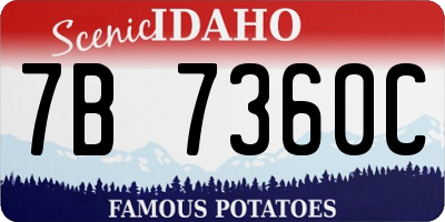 ID license plate 7B7360C