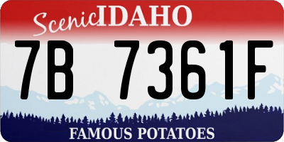 ID license plate 7B7361F