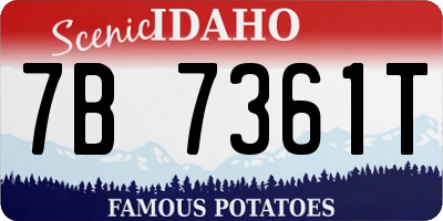 ID license plate 7B7361T