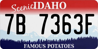 ID license plate 7B7363F
