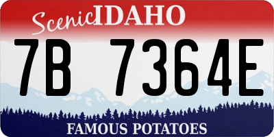 ID license plate 7B7364E