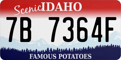 ID license plate 7B7364F