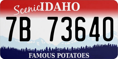 ID license plate 7B7364O