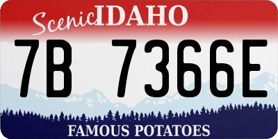 ID license plate 7B7366E