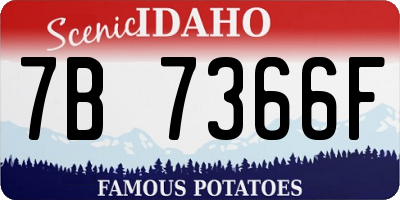 ID license plate 7B7366F