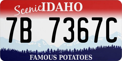 ID license plate 7B7367C
