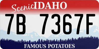 ID license plate 7B7367F