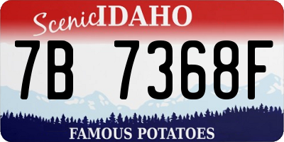 ID license plate 7B7368F