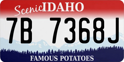 ID license plate 7B7368J