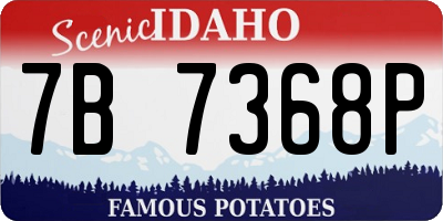 ID license plate 7B7368P