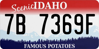 ID license plate 7B7369F