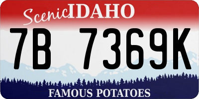 ID license plate 7B7369K