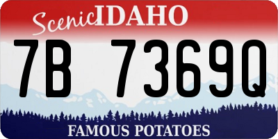 ID license plate 7B7369Q