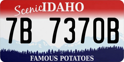 ID license plate 7B7370B