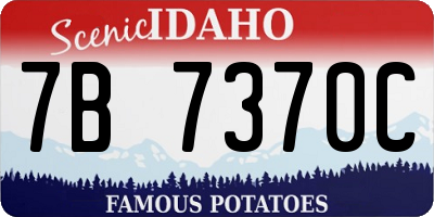 ID license plate 7B7370C