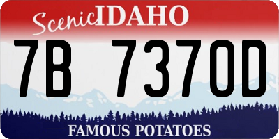 ID license plate 7B7370D