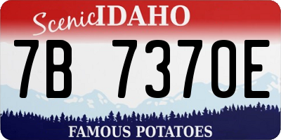 ID license plate 7B7370E