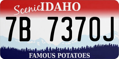 ID license plate 7B7370J