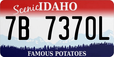 ID license plate 7B7370L