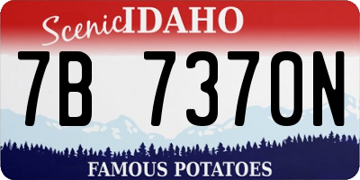 ID license plate 7B7370N