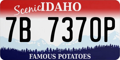 ID license plate 7B7370P