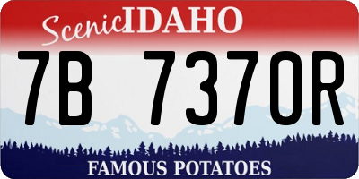ID license plate 7B7370R