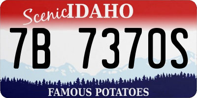 ID license plate 7B7370S