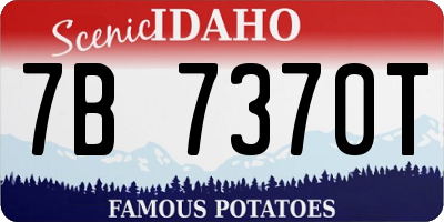 ID license plate 7B7370T