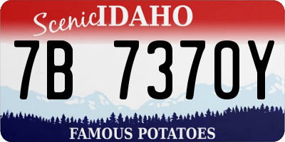 ID license plate 7B7370Y