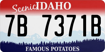 ID license plate 7B7371B