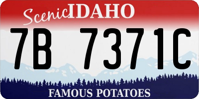 ID license plate 7B7371C