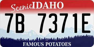 ID license plate 7B7371E