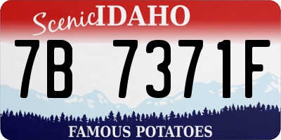 ID license plate 7B7371F